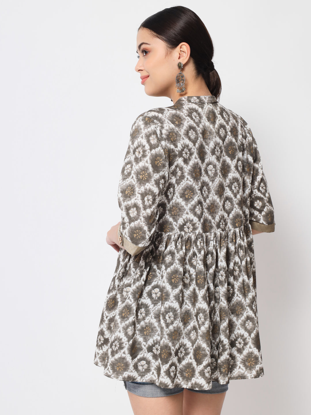 Anam jaipuri Multicolor Printed Tunic in Cotton