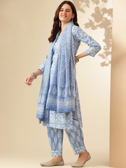 Anam Ethnic Set Women Embroidery Straight Kurta and Pant set with Dupatta