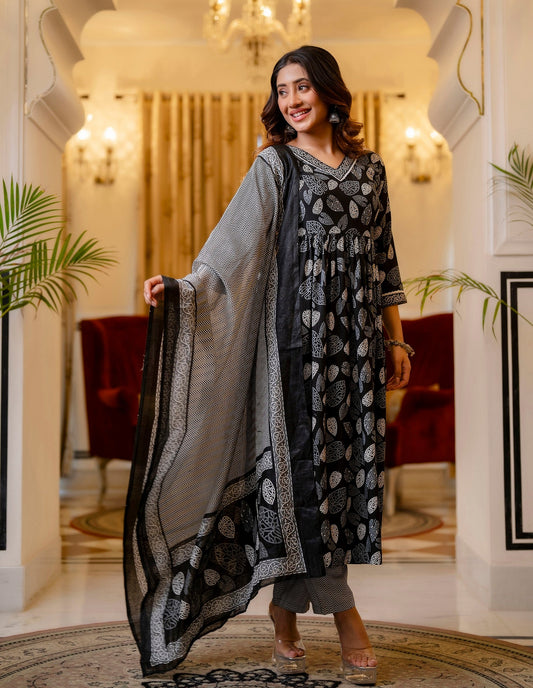 Anam Ethnic Set Women Printed Kurta and Pant Set with Dupatta