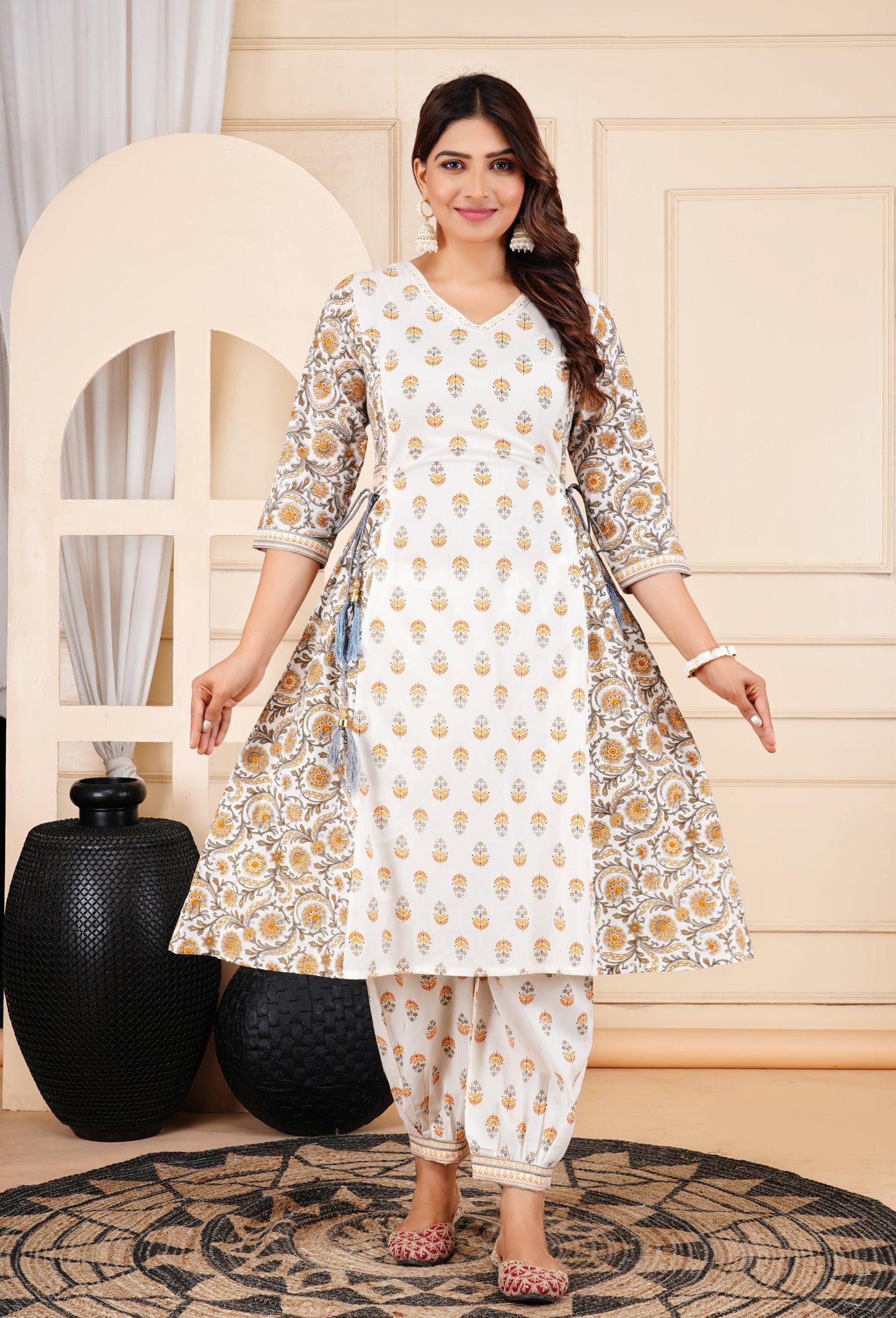 Anam jaipuri Afgani Kurta Pant Set With Dupatta