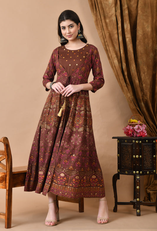 Anam jaipuri  Women Frontslit Anarkali Kurta