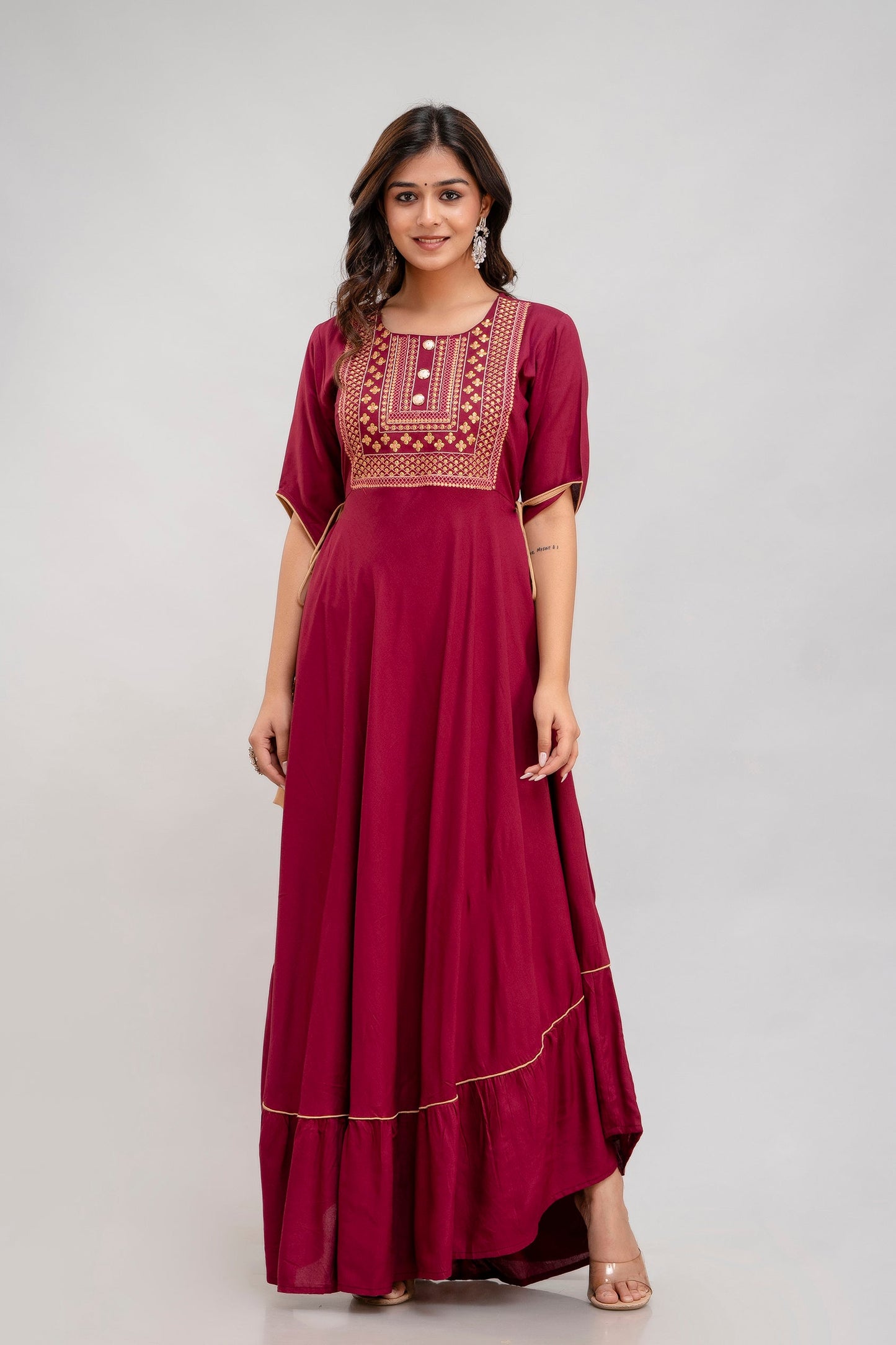 Anam jaipuri Women Embroidered Anarkali Kurta