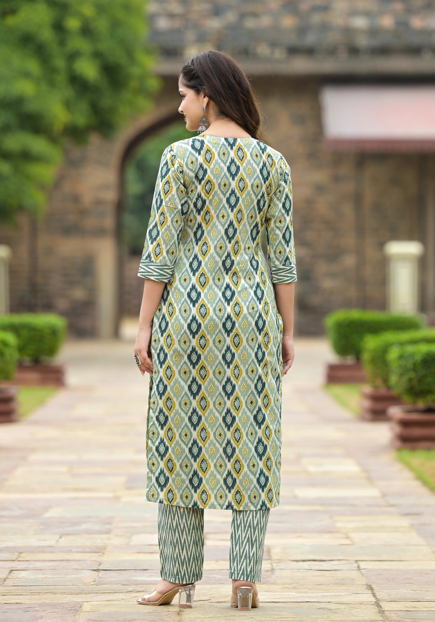 Anam Ethnic Set Women  Printed Straight Kurta and Pant set with Dupatta